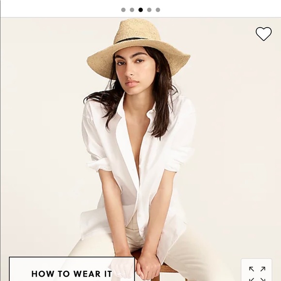 J Crew Wide brim package straw hat